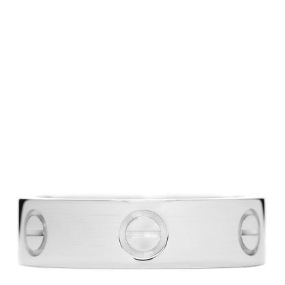 Cartier 18K White Gold 5.5mm LOVE Ring 58 8.25 1 of 4