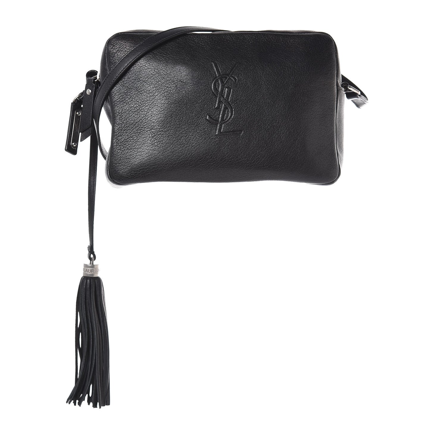 Lambskin Monogram Small Lou Camera Bag Black