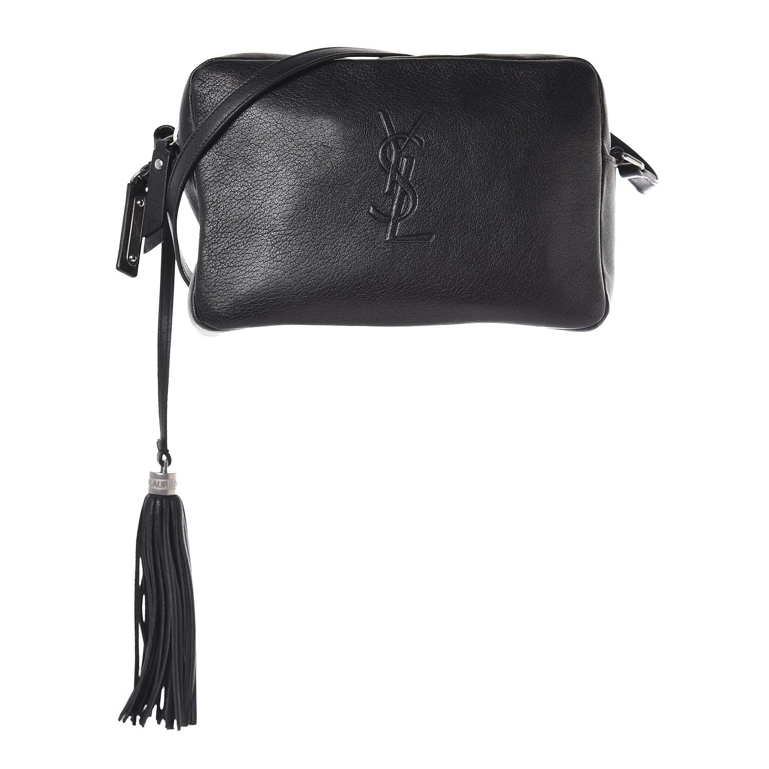 Saint Laurent Lambskin Monogram Small Lou Camera Bag Black 1 of 12