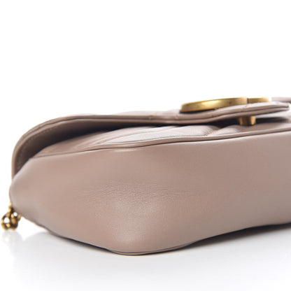 Gucci Calfskin Matelasse Super Mini GG Marmont Shoulder Bag Porcelain Rose 6 of 13