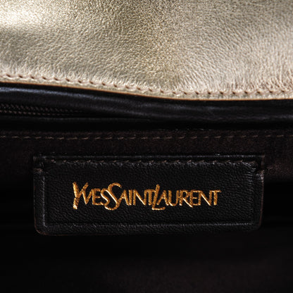 Saint Laurent Metallic Calfskin Y Envelope Clutch Gold 6 of 7