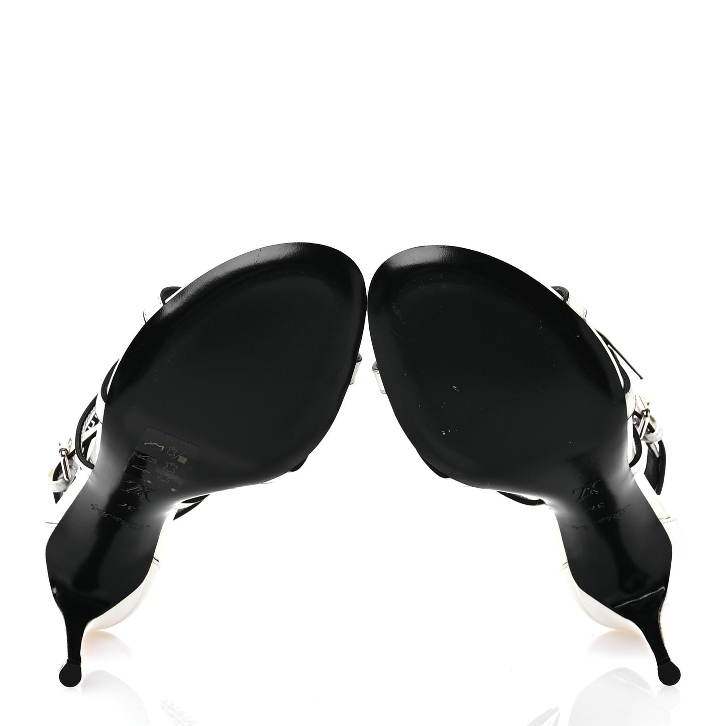 Patent Call Back Sandals 37 White