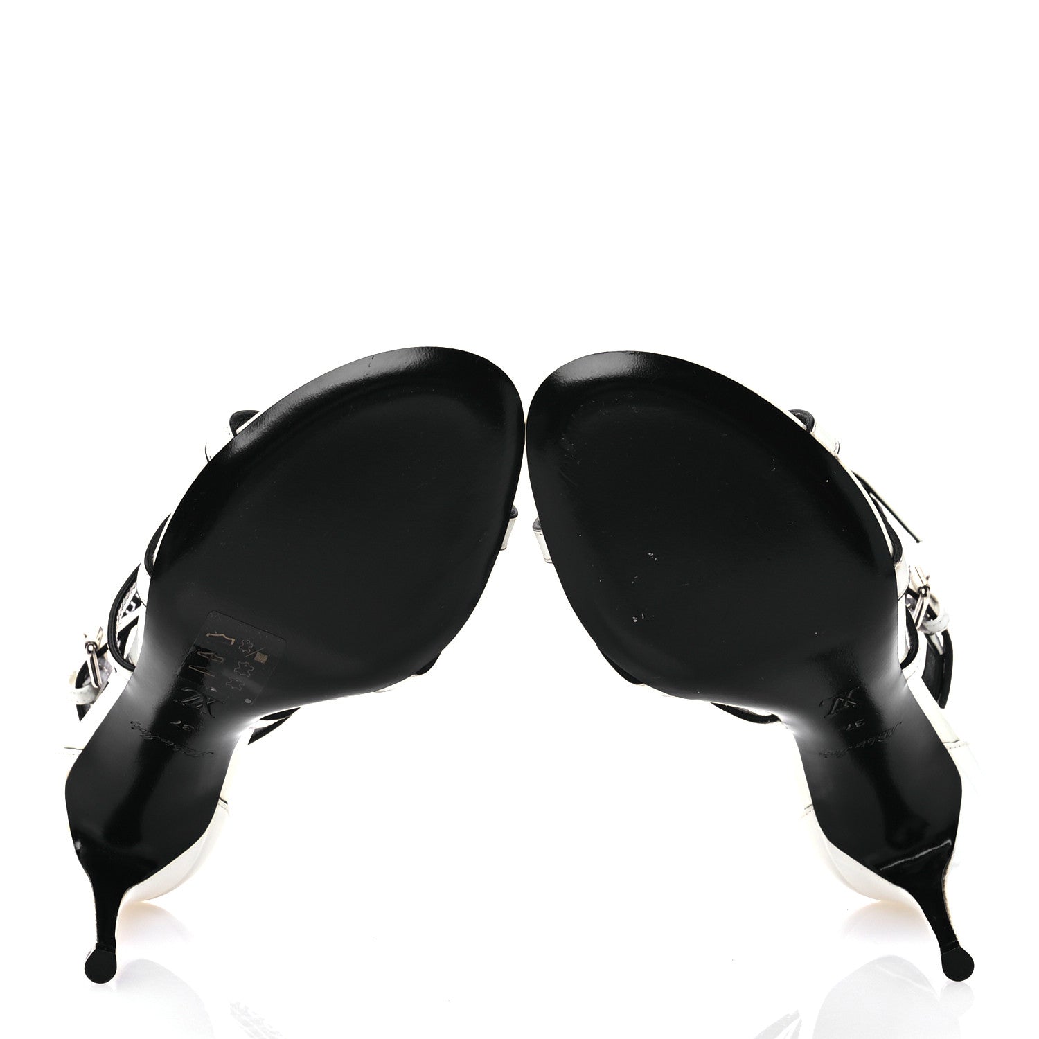 Louis Vuitton Patent Call Back Sandals 37 White 5 of 8