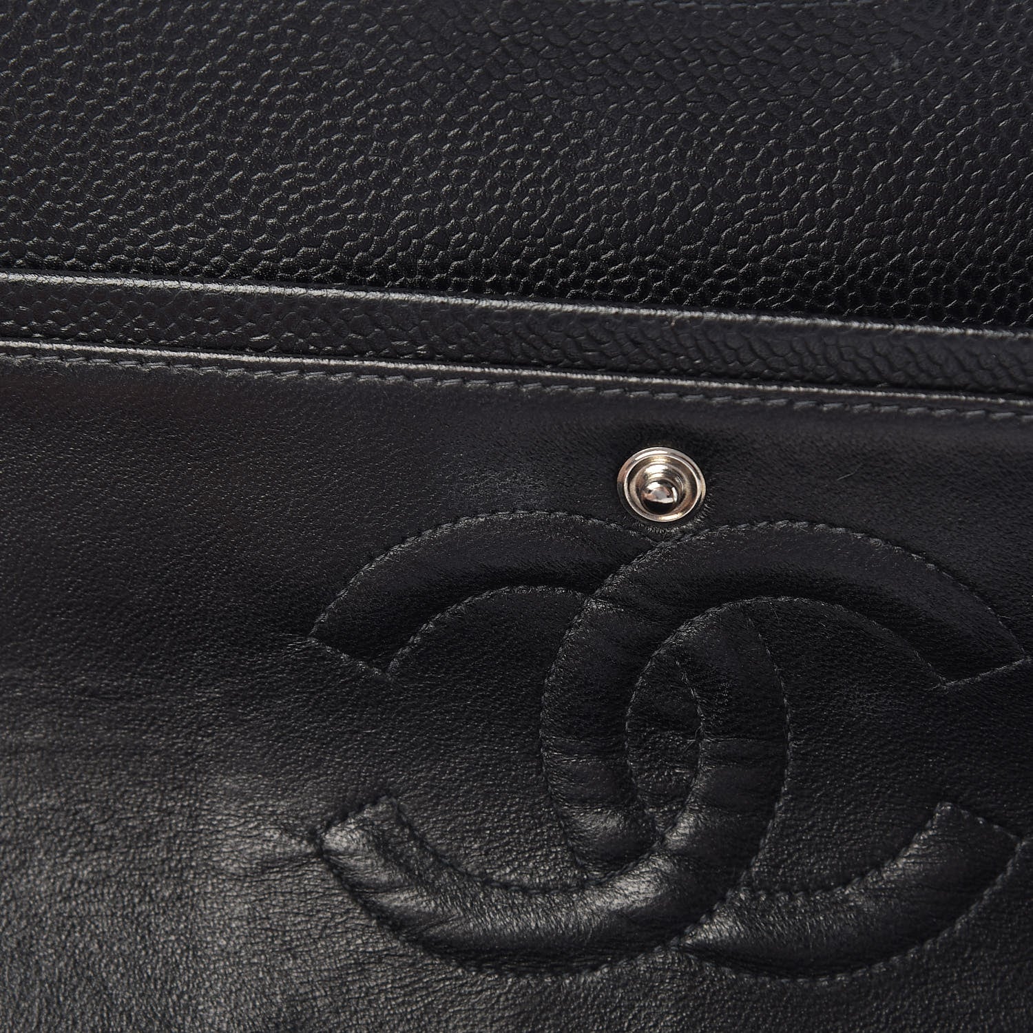 Chanel Caviar Quilted Medium Double Flap Black 11 of 12