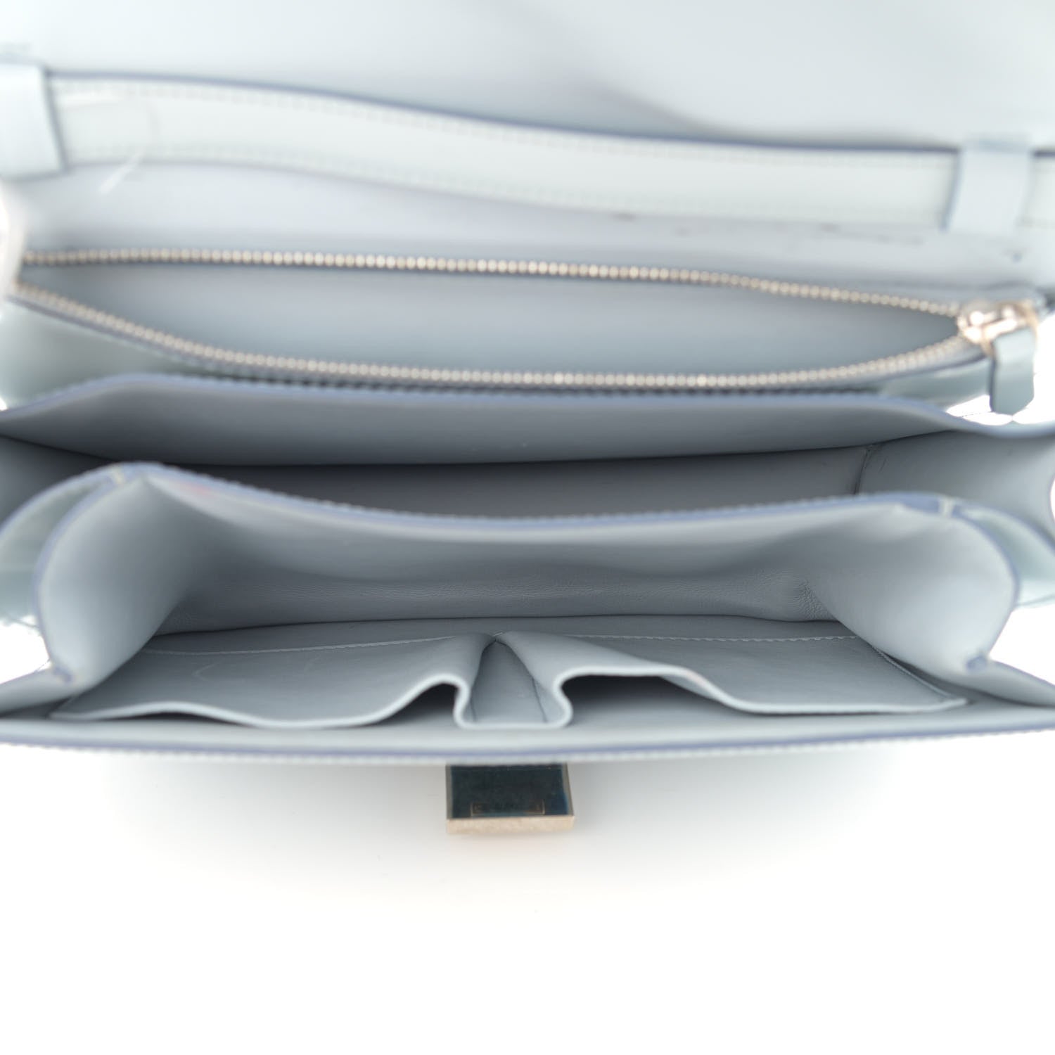 Celine Spazzolato Calfskin Medium Classic Box Flap Bag Glacier 5 of 12