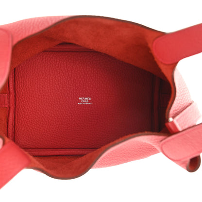 Hermes Taurillon Clemence Picotin Lock 18 PM Bougainvillea 7 of 13