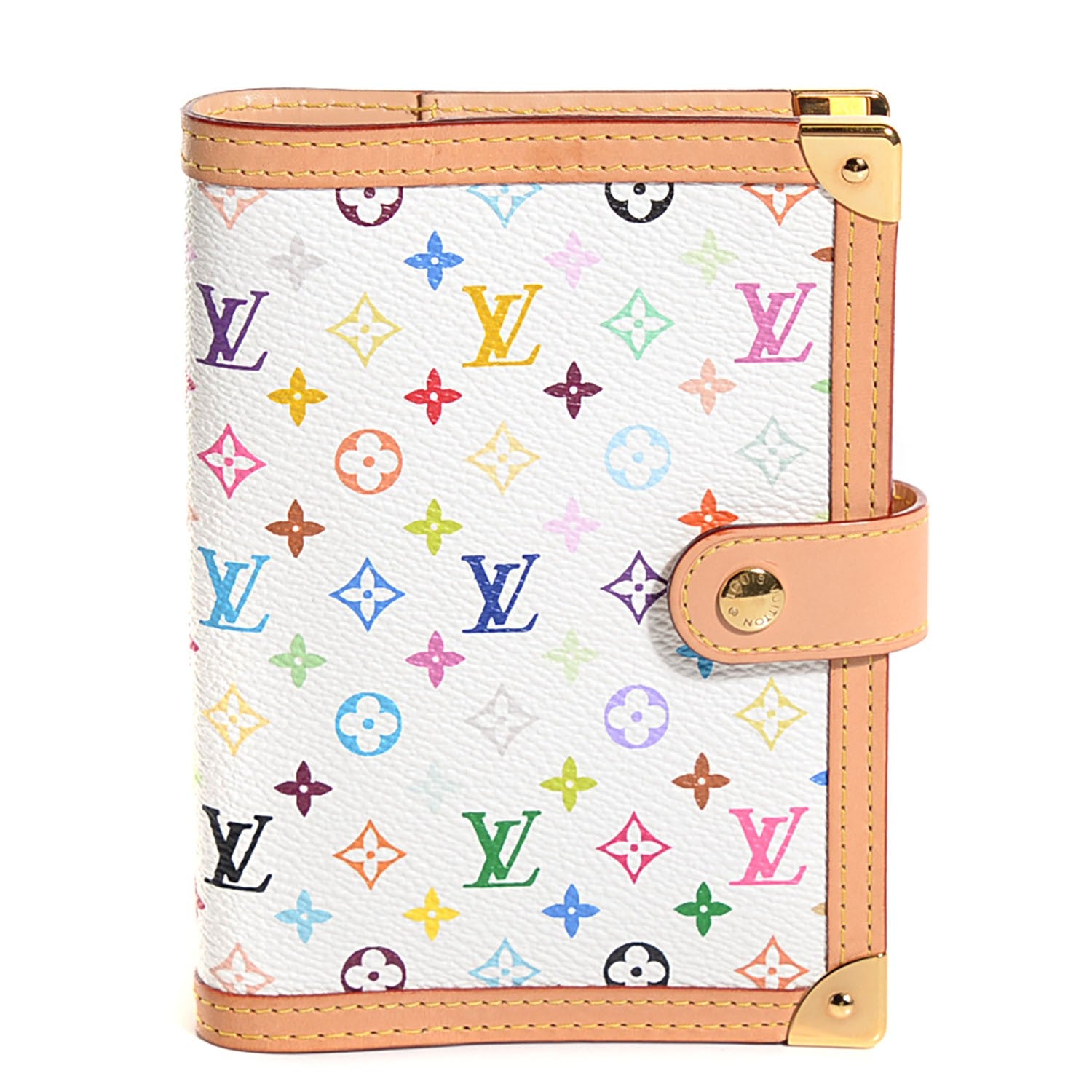 Louis Vuitton Monogram Multicolor Small Ring Agenda Cover White 1 of 7