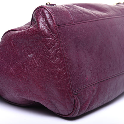 Balenciaga Lambskin Classic Gold Hardware Velo Violet Prune 6 of 17