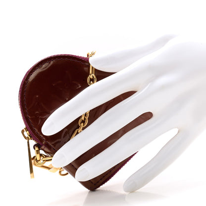 Louis Vuitton Vernis Heart Coin Purse Rouge Fauviste 2 of 10