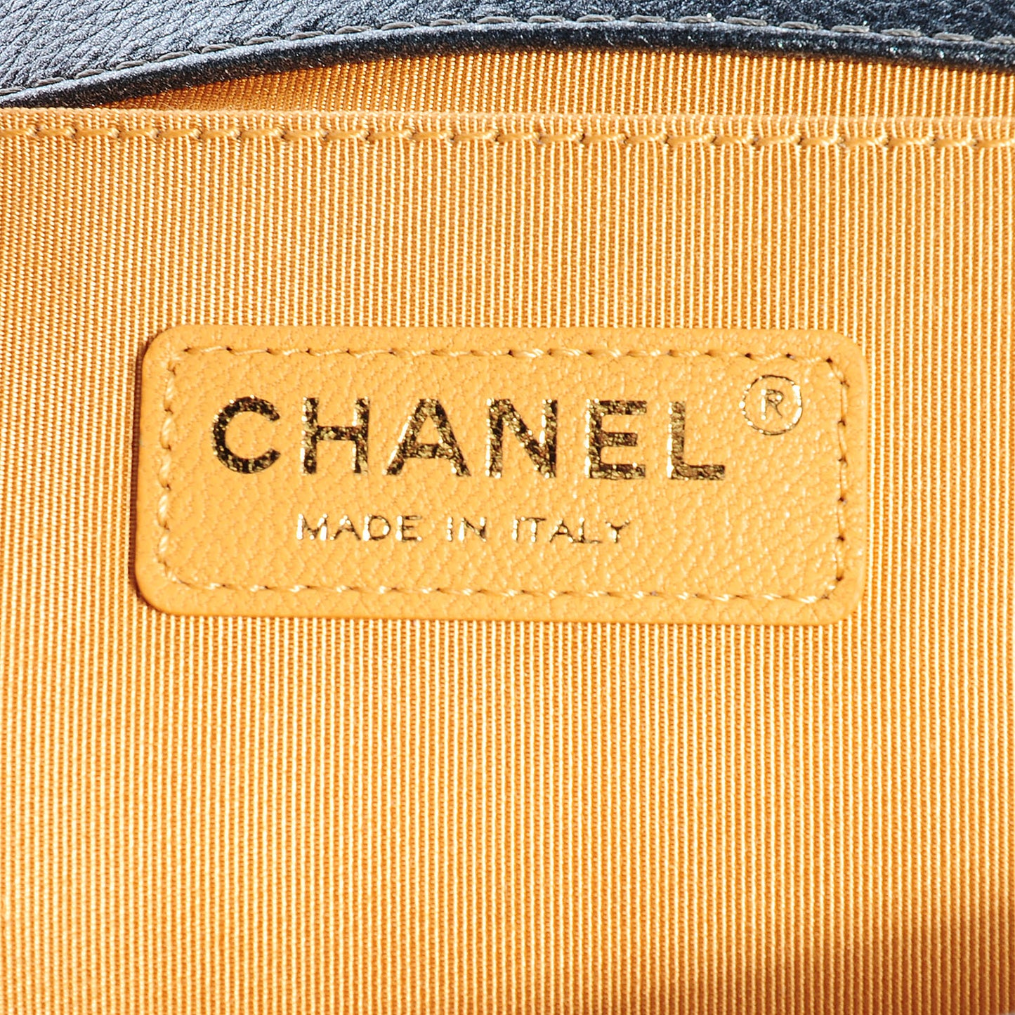 Pearl Calfskin Medium Boy Flap Dark Grey