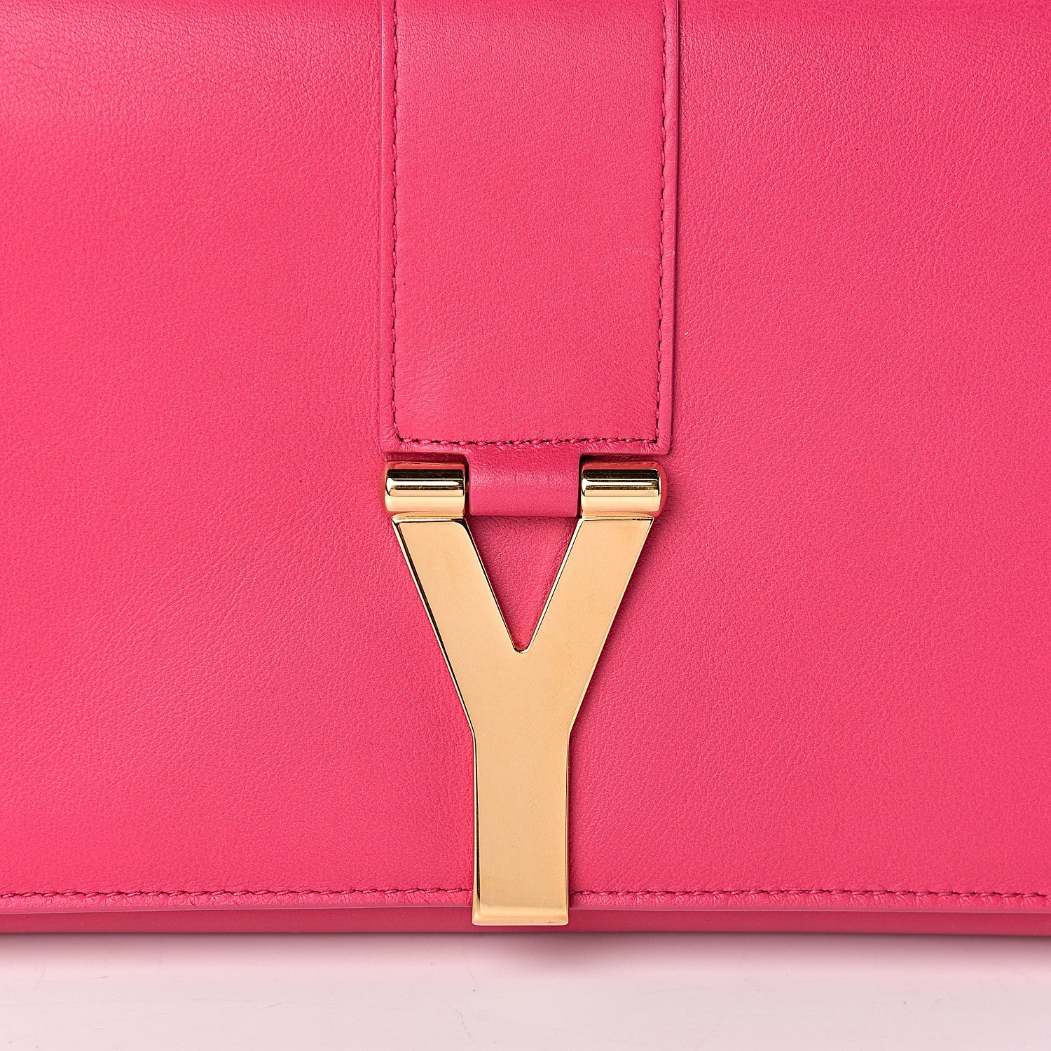 Saint Laurent Calfskin Classic Y Ligne Chain Wallet Bubblegum 7 of 10