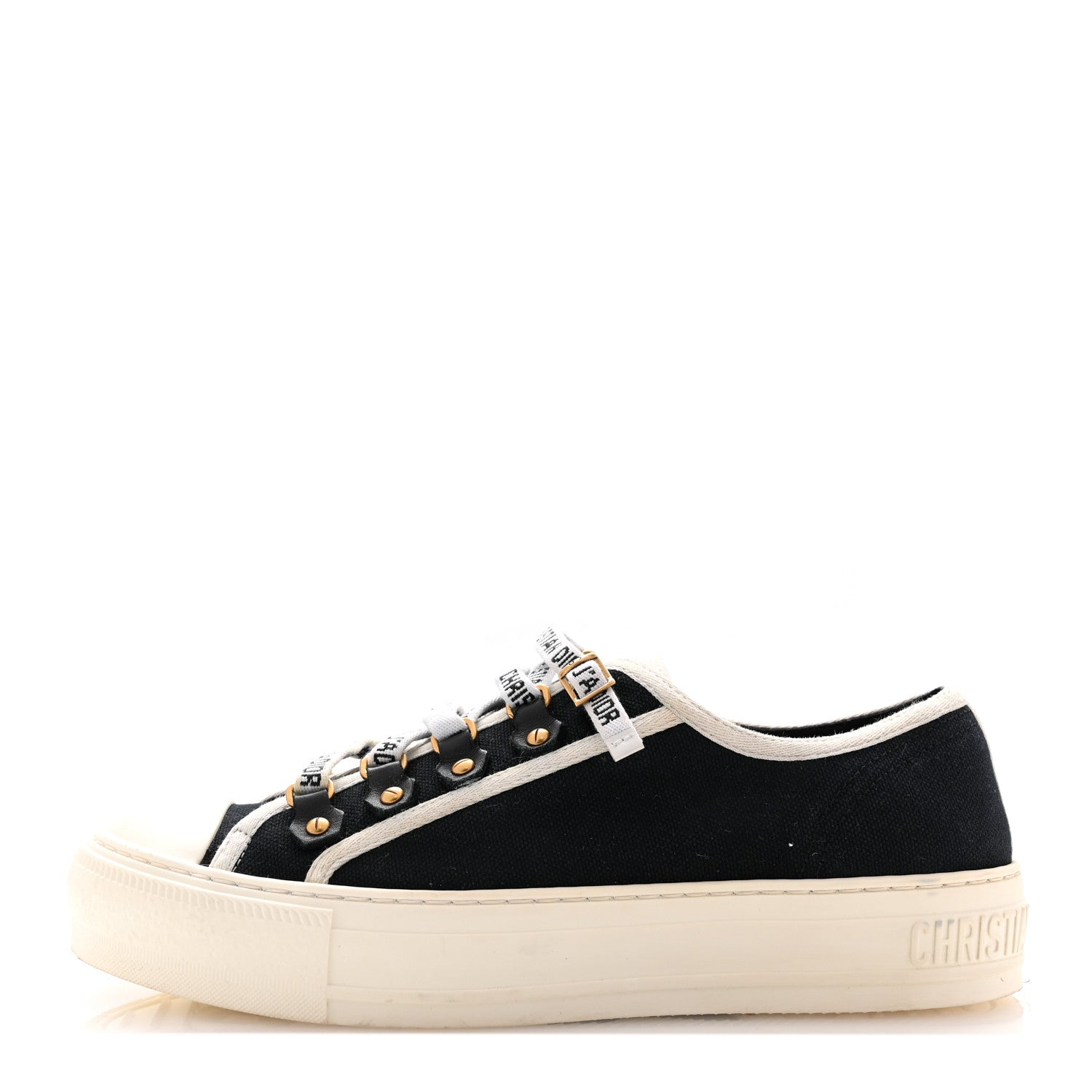 Christian Dior Canvas Walk'N'Dior Low Top Sneakers 36 Black 1 of 13