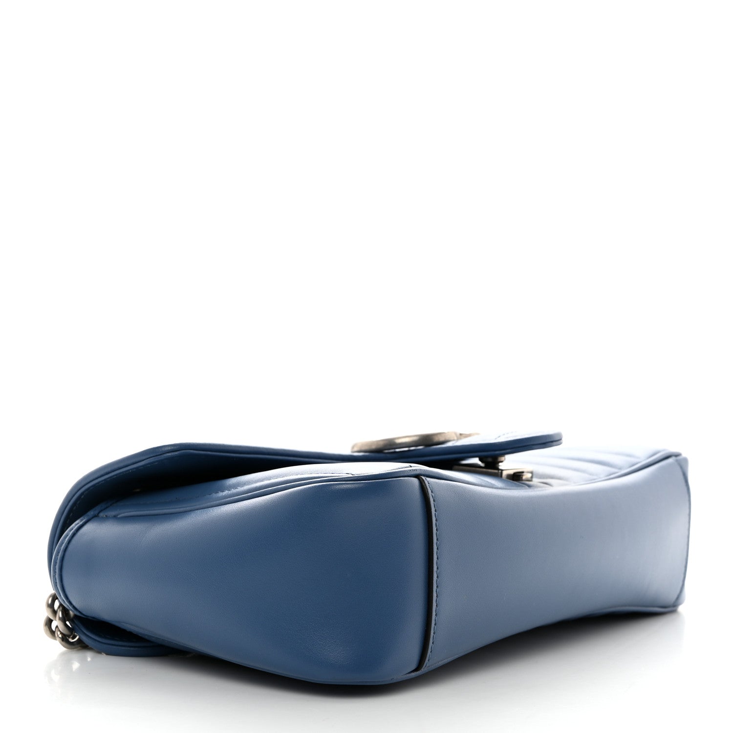 Gucci Calfskin Matelasse Mini GG Marmont Shoulder Bag Clear Sky Blue 4 of 10