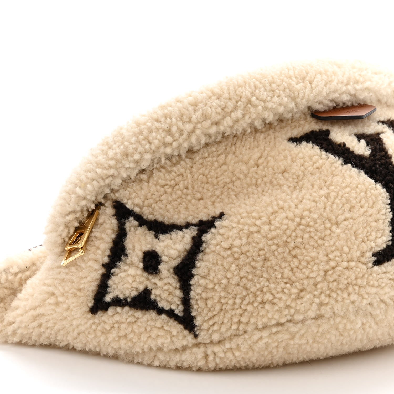 Louis Vuitton Shearling Monogram LV Ski Bumbag Cream Brown 9 of 10
