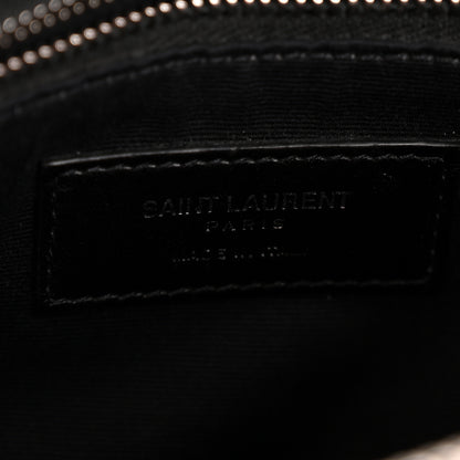 Saint Laurent Calfskin Y Quilted Monogram Medium Loulou Chain Satchel Lipstick Red 6 of 14