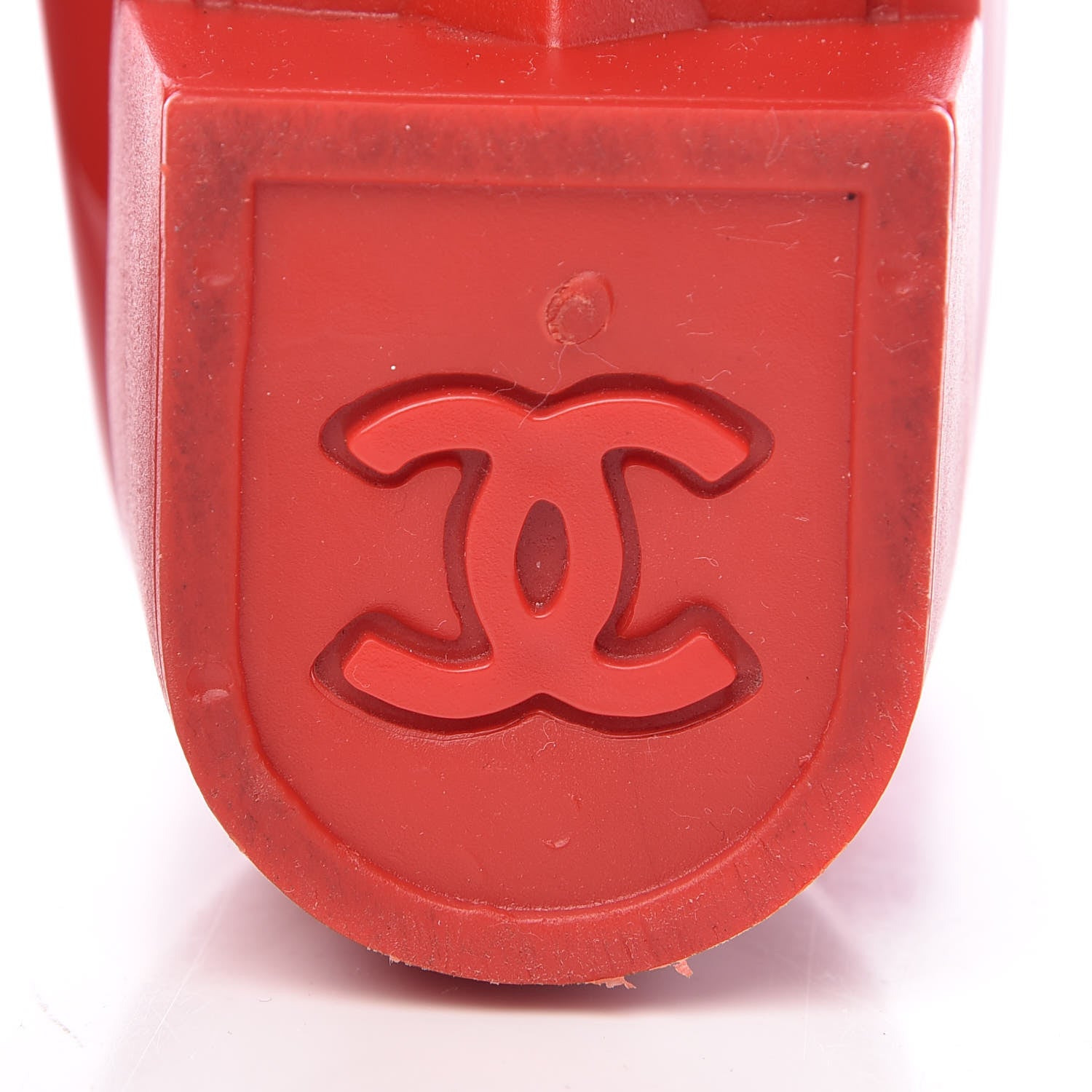 Chanel Rubber Camellia Rain Boots 36 Red 7 of 18