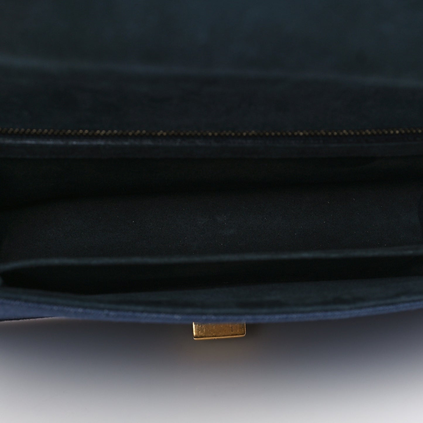 Denim Studded Medium Diorama Flap Bag Blue