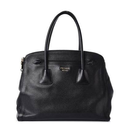 Prada Saffiano Large Double Zip Tote Black 1 of 7