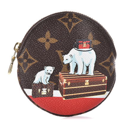 Louis Vuitton Monogram 2017 Christmas Animation Round Coin Purse 1 of 8