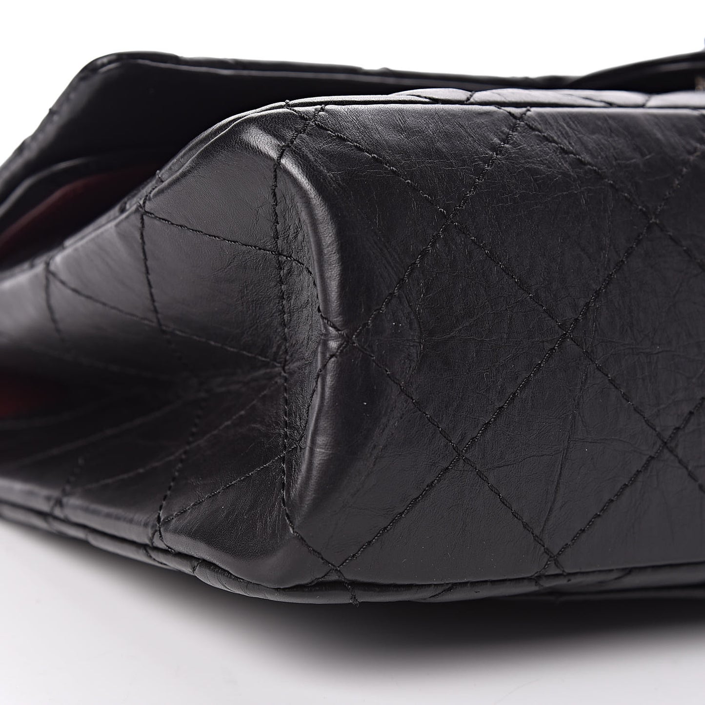 Aged Calfskin Quilted 2.55 Reissue 227 Flap Black
