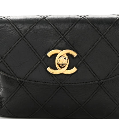 Chanel Calfskin Quilted Flap Waist Belt Bag Black 8 of 10