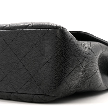 Chanel Caviar Quilted Jumbo Single Flap Black 10 of 12