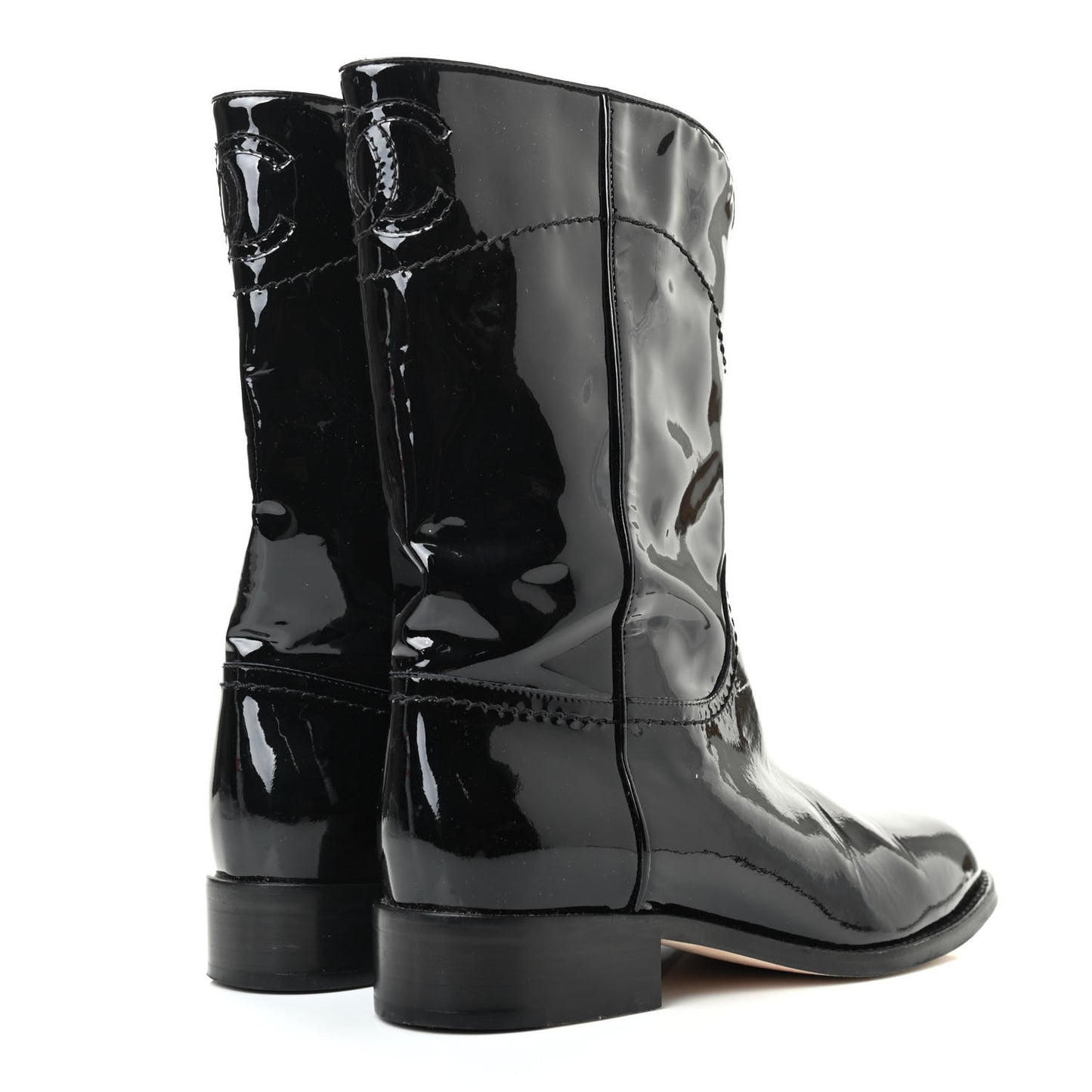 Patent Ascot High CC Boots 37 Black