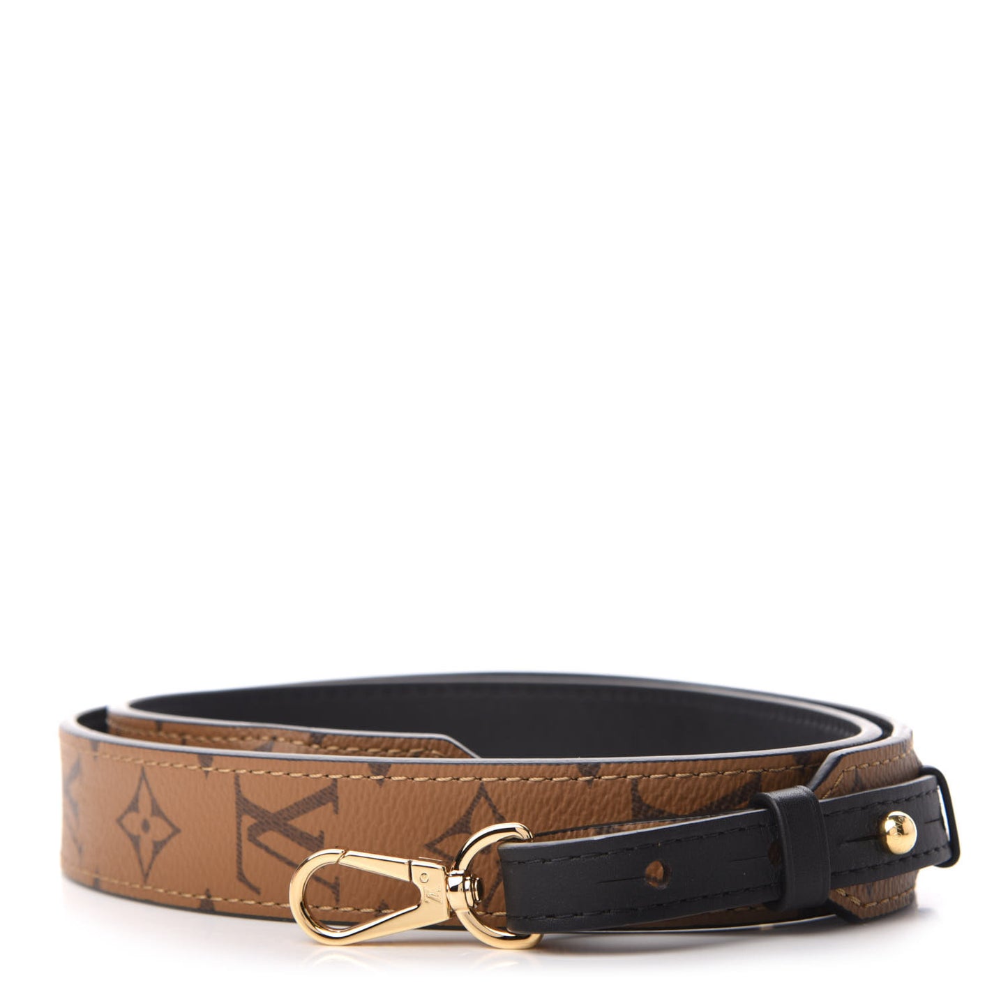 Reverse Monogram Bandouliere Shoulder Strap XL Black