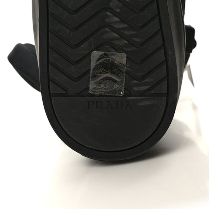 Prada Re-Nylon Gabardine Metal Triangle Logo Mens Wheel Pouch Pocket High Top Sneakers 12 Black 7 of 11