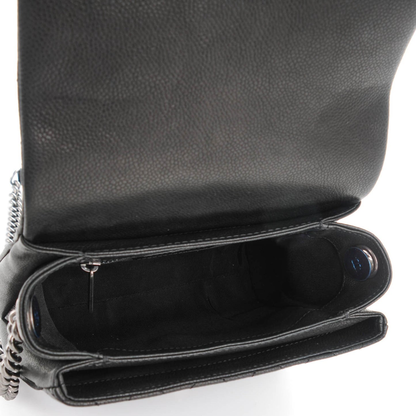 Caviar Quilted Small Rock In Rome Flap Black