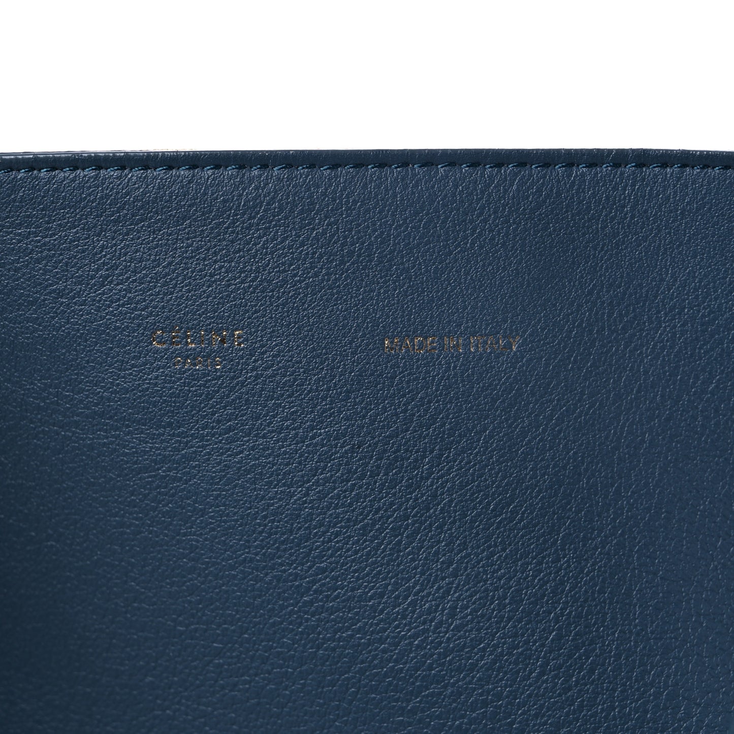 Grained Calfskin Small Horizontal Cabas Phantom Slate
