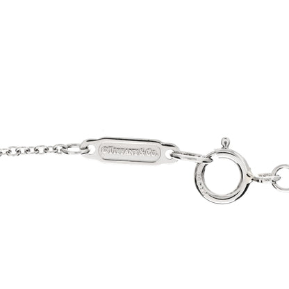 Tiffany Platinum Diamond Fleur de Lis Key Bar Pendant Necklace 4 of 4