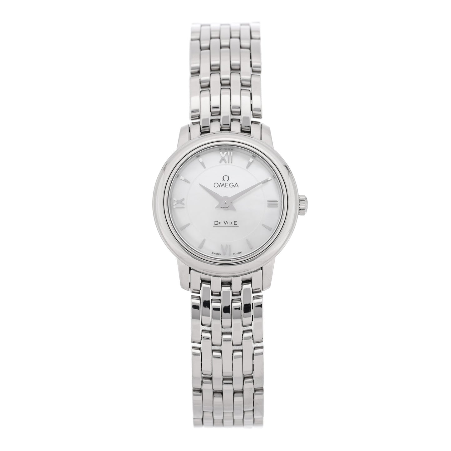 Stainless Steel Mother of Pearl 24mm De Ville Prestige Quartz Watch 424.10.24.60.05.001