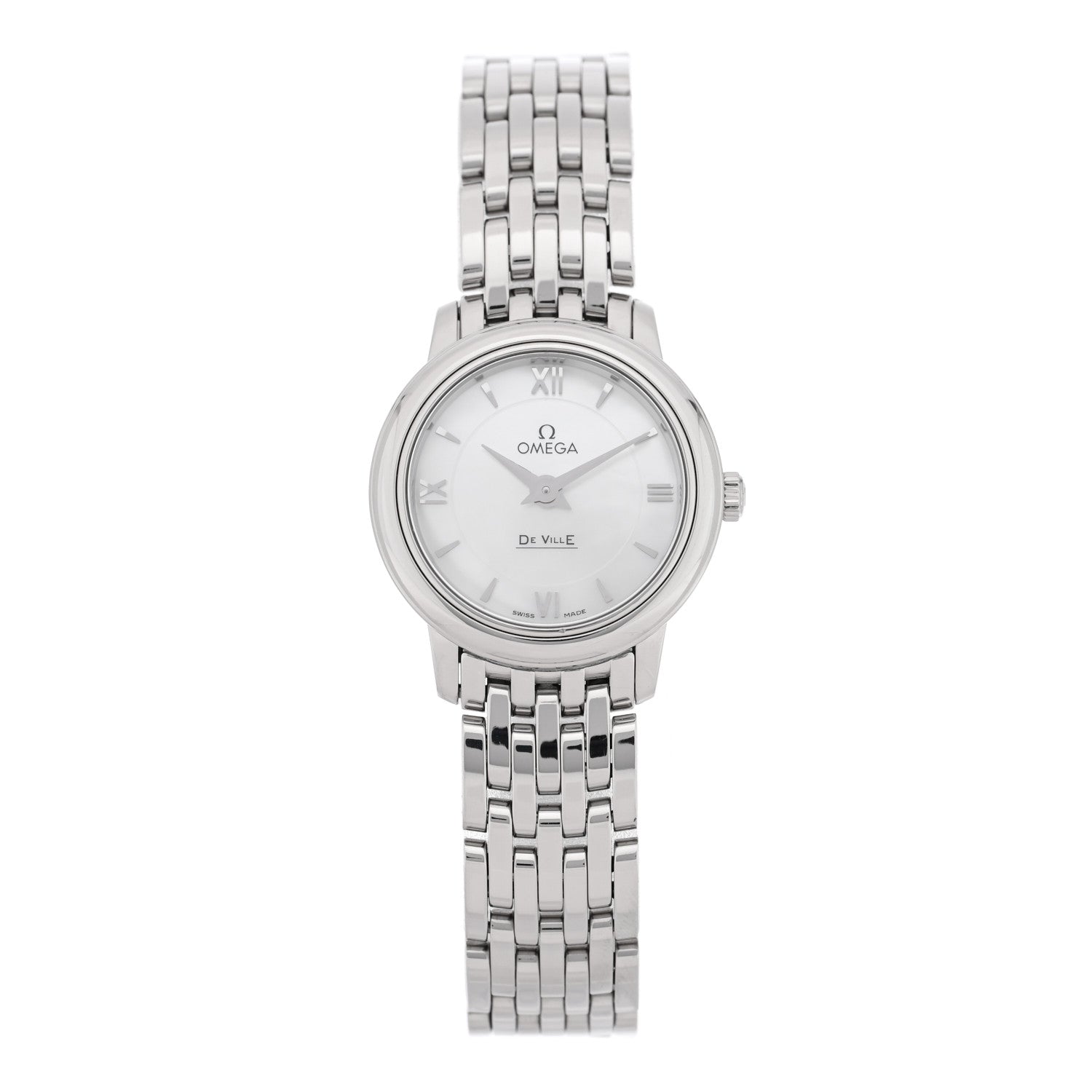 Omega Stainless Steel Mother of Pearl 24mm De Ville Prestige Quartz Watch 424.10.24.60.05.001 1 of 4