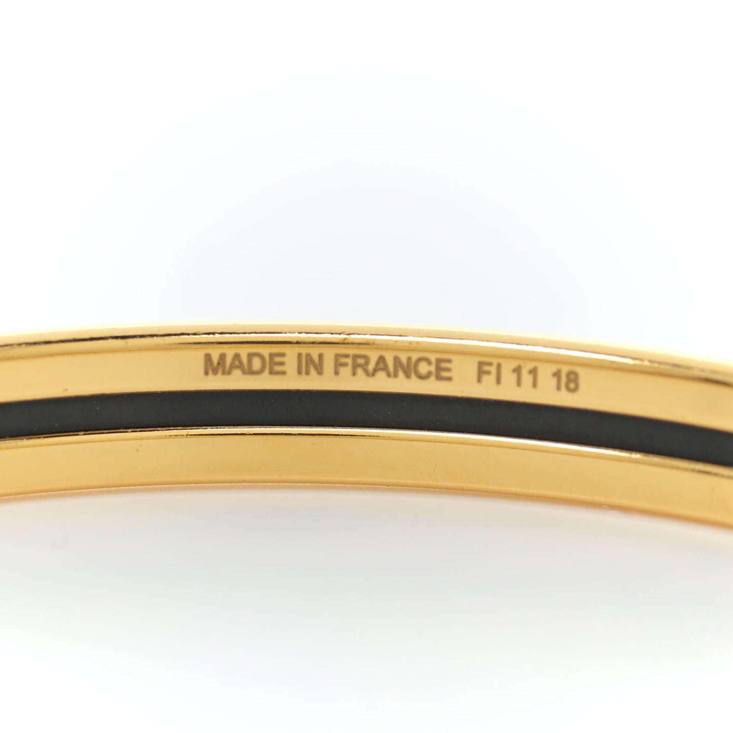 Enamel Printed Extra Narrow Bracelet 70 White