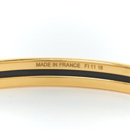 Hermes Enamel Printed Extra Narrow Bracelet 70 White 5 of 5
