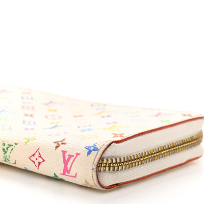 Louis Vuitton Monogram Multicolor Zippy Wallet White Orange 9 of 12