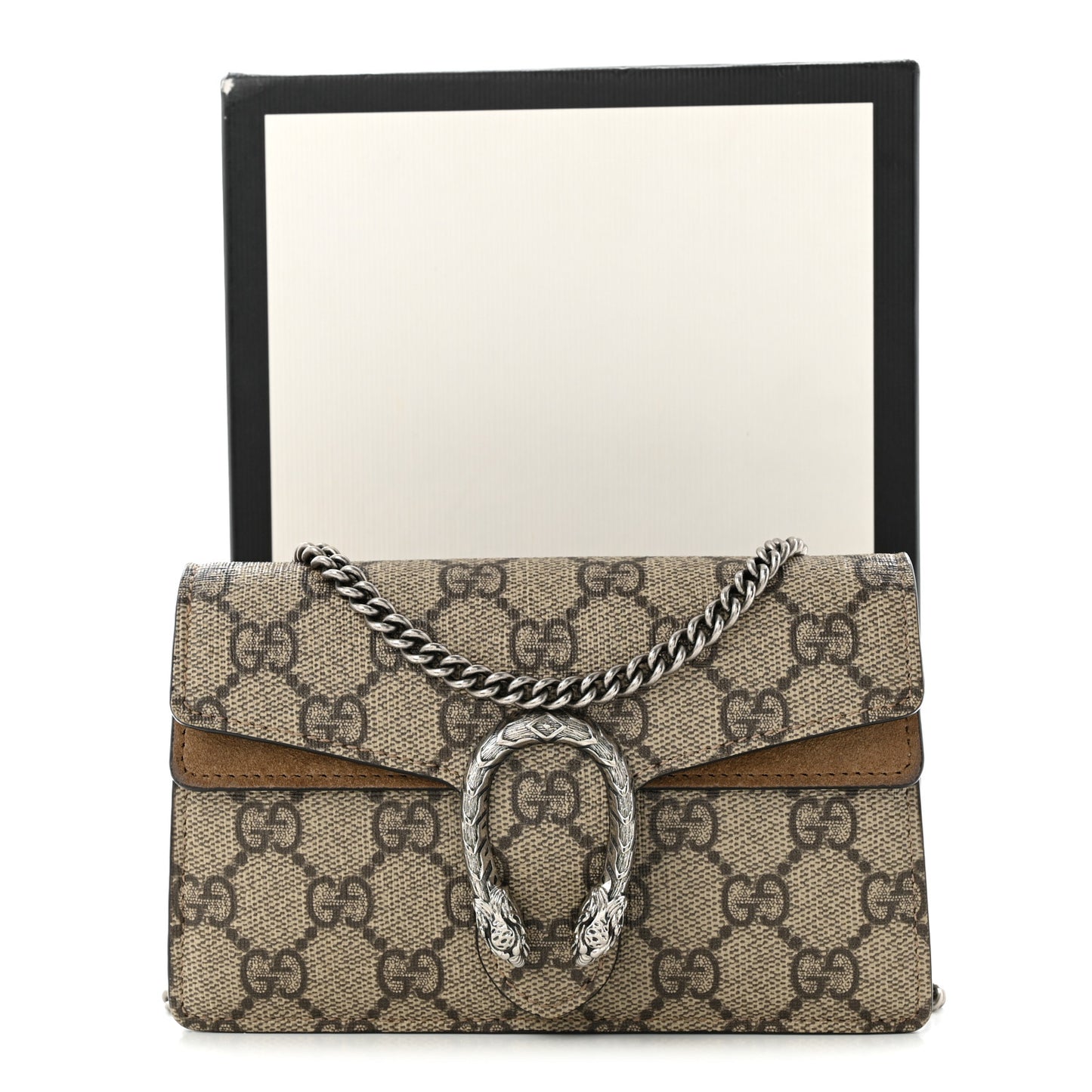 GG Supreme Monogram Super Mini Dionysus Shoulder Bag Taupe