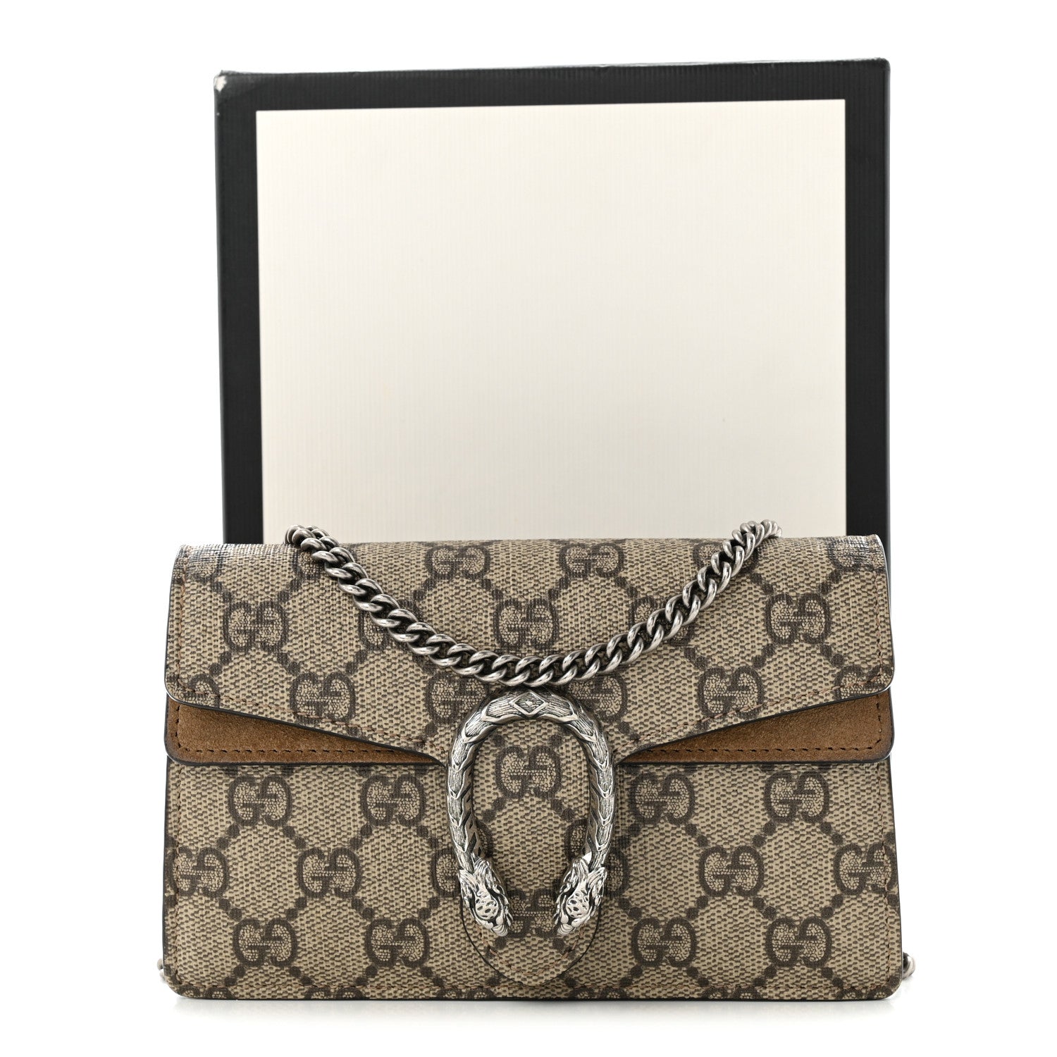 Gucci GG Supreme Monogram Super Mini Dionysus Shoulder Bag Taupe 9 of 9