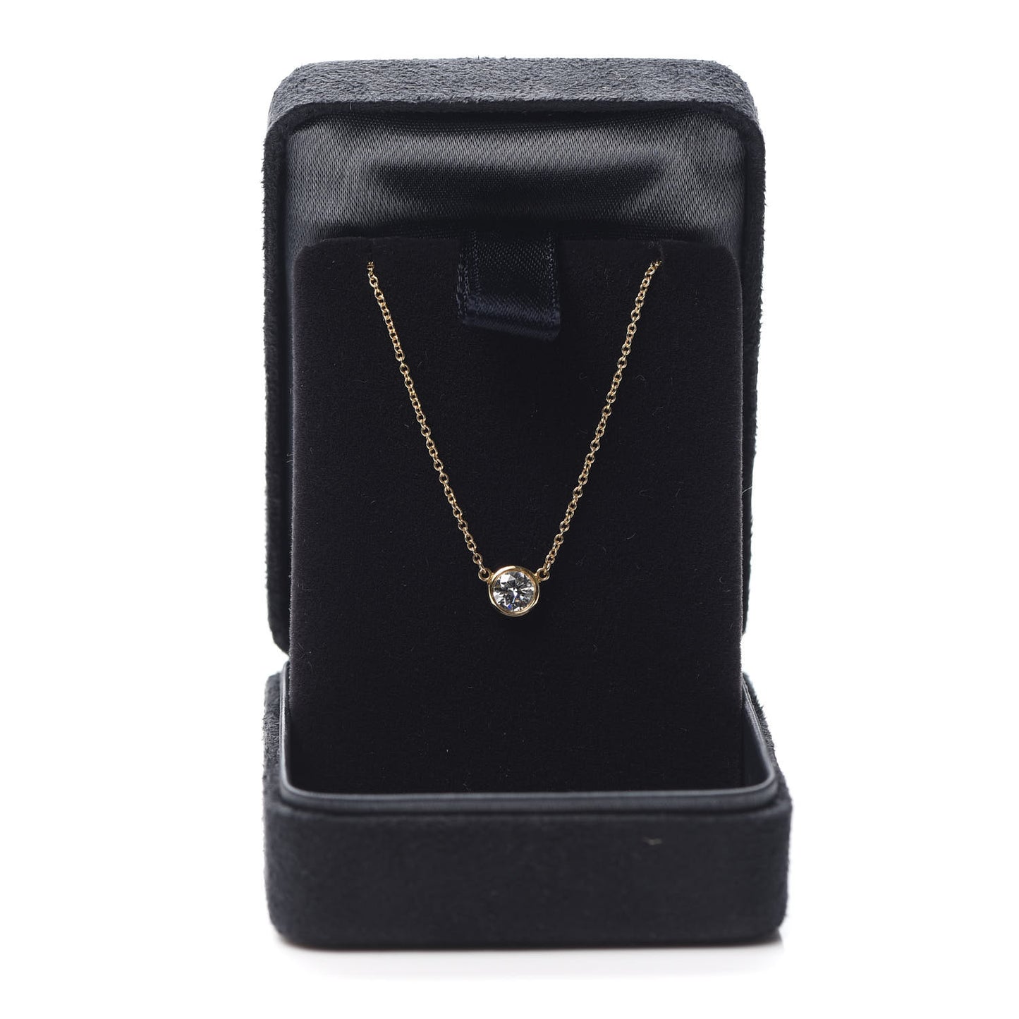 18K Yellow Gold Diamond .40ct Elsa Peretti Diamonds by the Yard Pendant Necklace