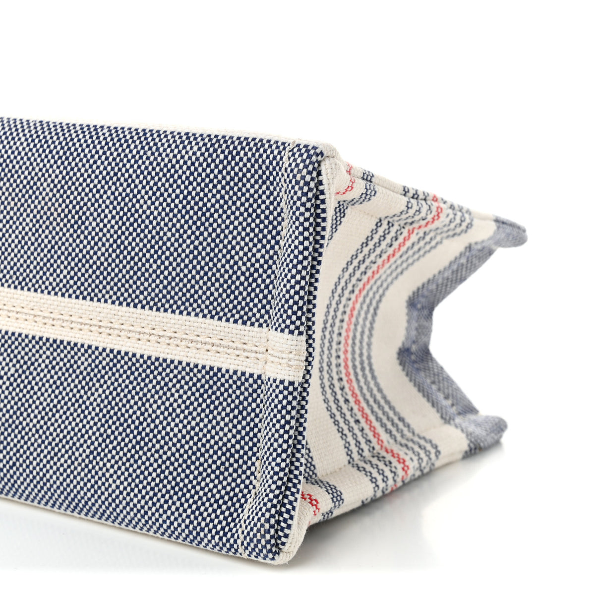 Celine Canvas Calfskin Striped Triomphe Small Cabas Thais Multicolor 9 of 9