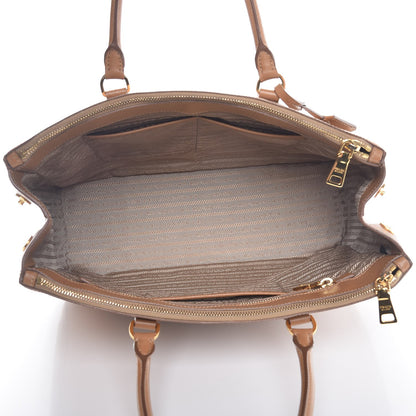 Prada Saffiano Large Galleria Double Zip Tote Caramel 5 of 15