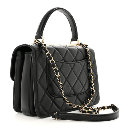 Chanel Lambskin Quilted Small Trendy CC Dual Handle Flap Bag Black 3 of 10