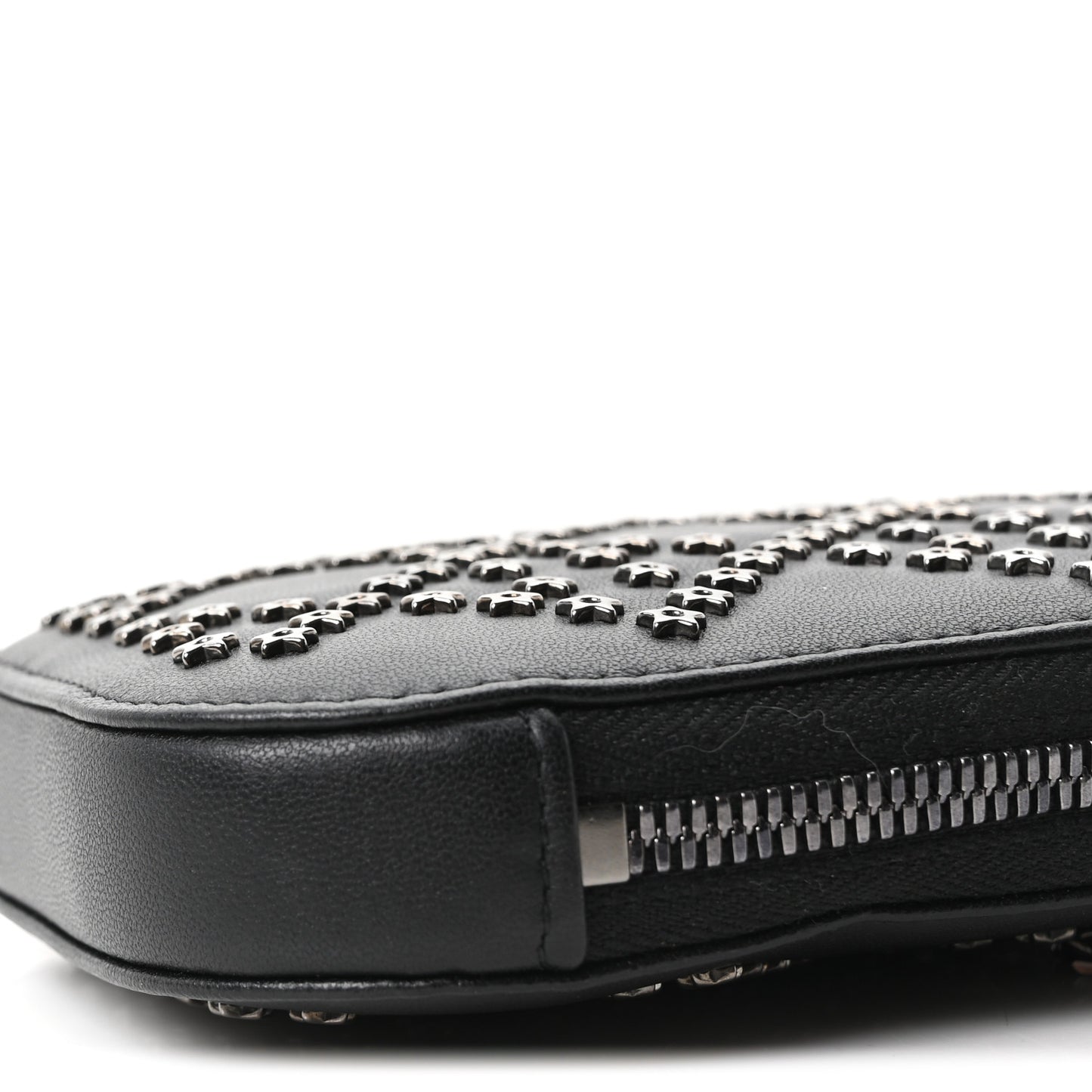 Lambskin Cannage Lucky Star Studded Lady Dior Phone Holder  Black