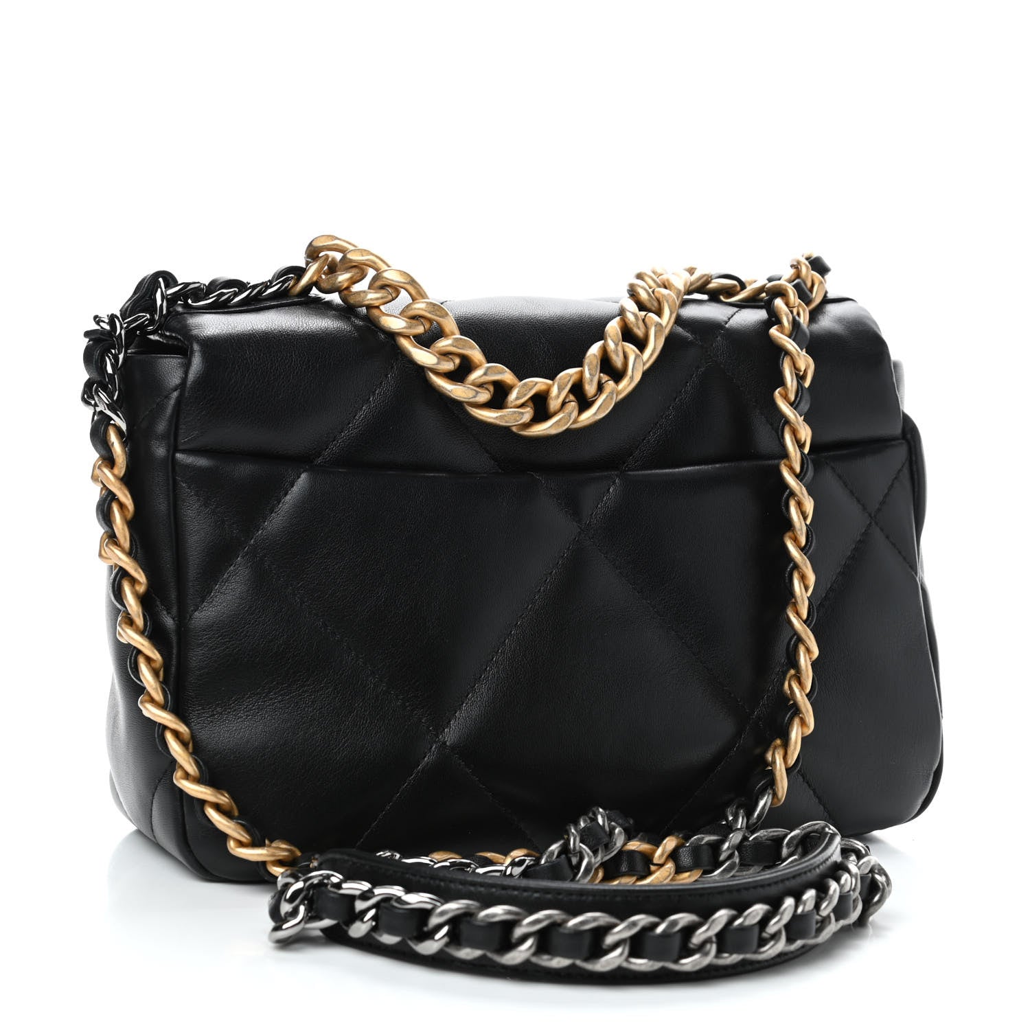 Chanel Lambskin Quilted Medium Chanel 19 Flap Black 2 of 4