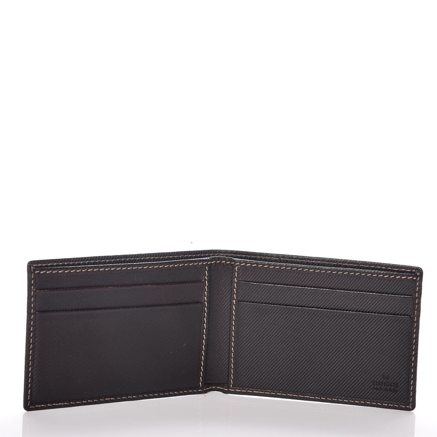 Mens Monogram Bi-Fold Wallet Dark Brown
