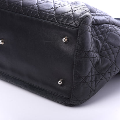 Christian Dior Lambskin Cannage Large Soft Lady Dior Shopping Tote Black 7 of 9
