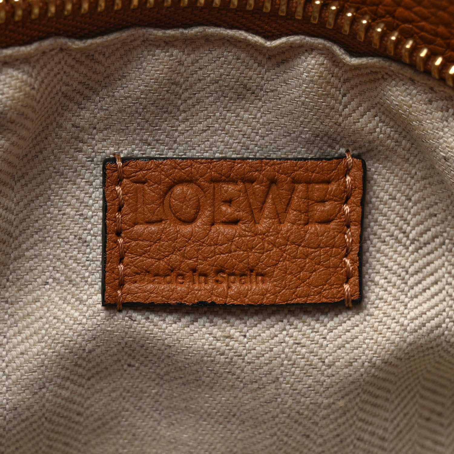 Loewe Grained Calfskin Small Puzzle Bag Tan 6 of 8