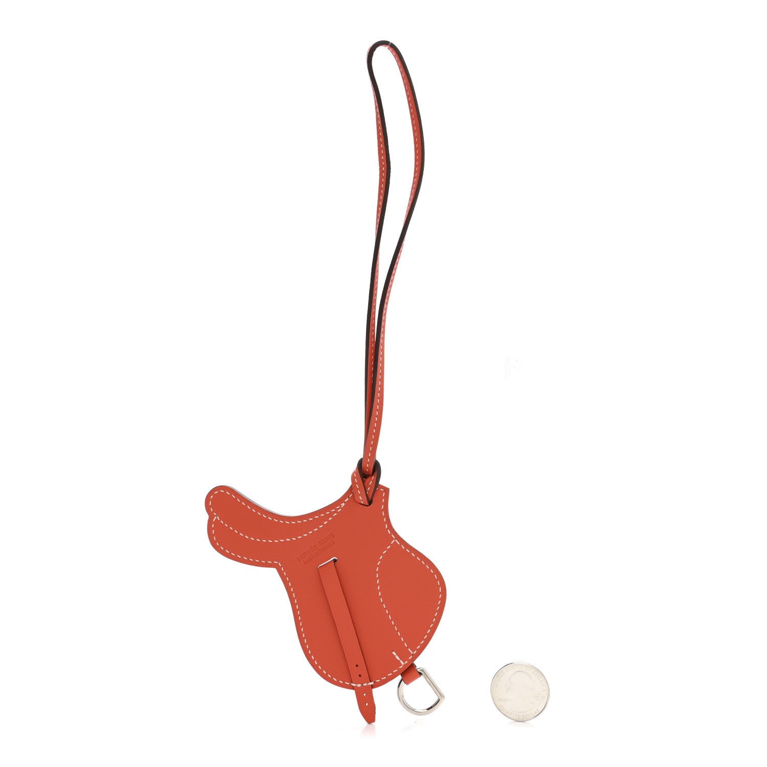 Hermes Swift Paddock Selle Horse Saddle Bag Charm Feu 2 of 3