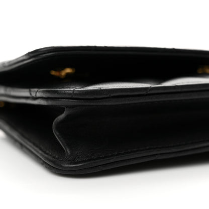 Chanel Lambskin Quilted Wallet On Chain WOC Black 10 of 11